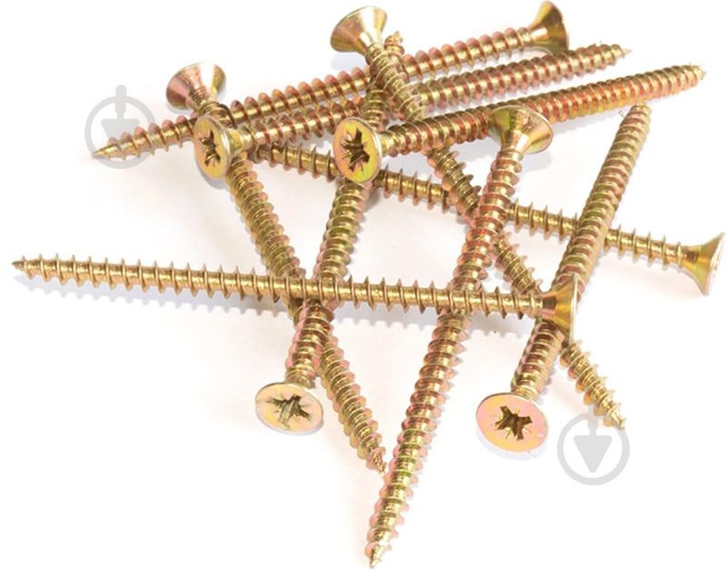 Шуруп универсальный потайная головка Expert Fix ЦЖ 5x80 мм желтый цинк вес (74537 ) - фото 1