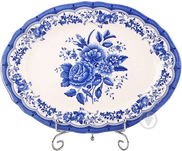 Блюдо Claytan Ceramics Victoria Blue 36 см 910-074 - фото 1