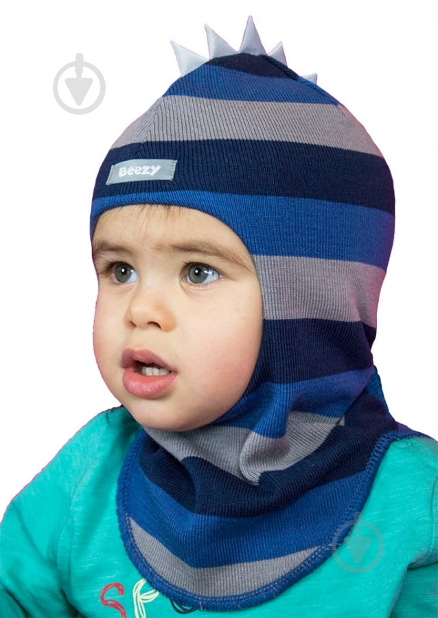 Шапка Beezy р.3 джинс/темная сталь/темно-синий - фото 4