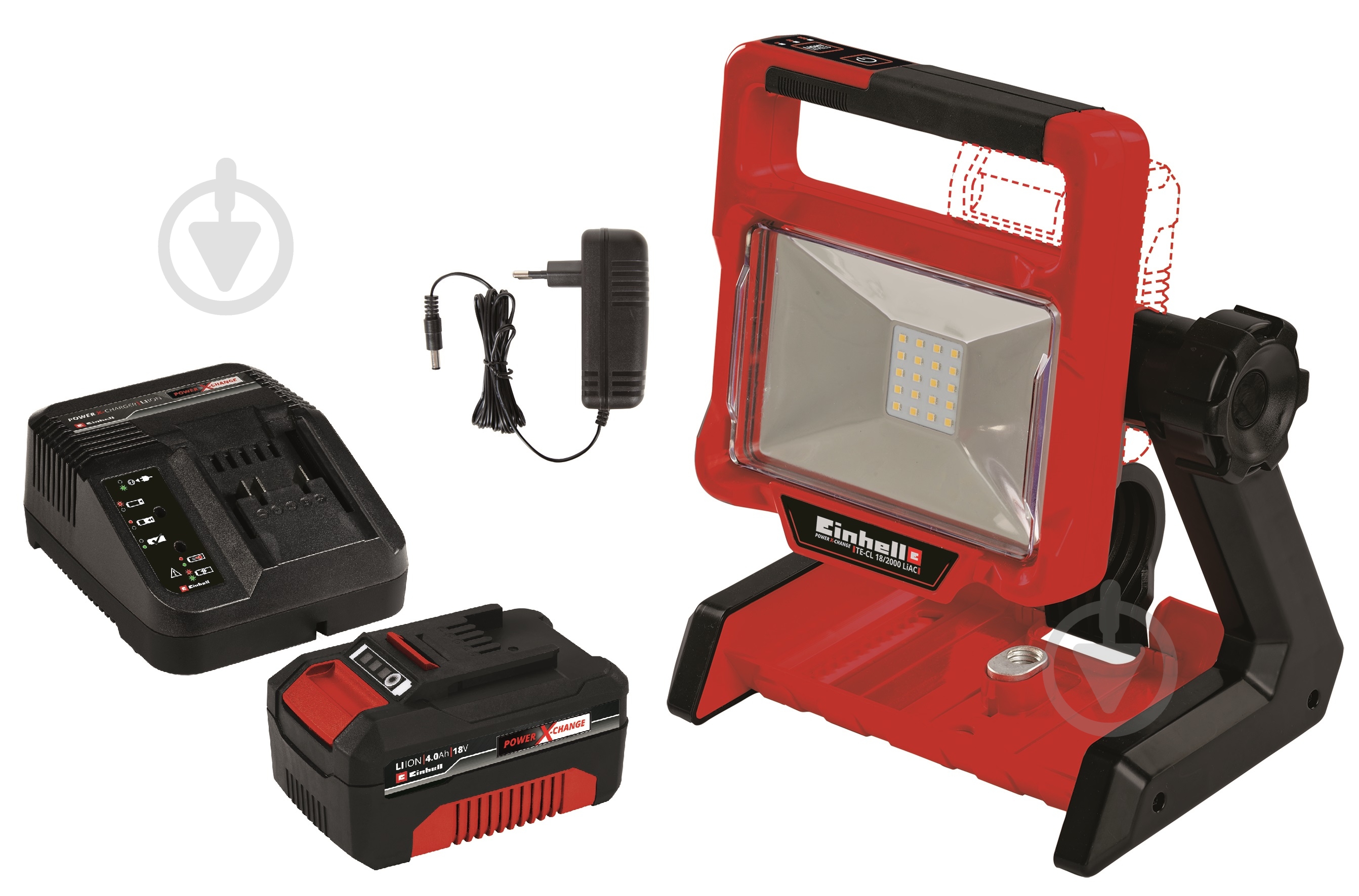 Фонарь Einhell 18,0V 4Ah X-Change TE-CL 18/2000 LiAC 4514114 Set2 - фото 1