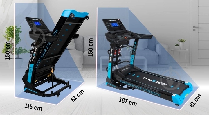 Беговая дорожка Thunder Flex-DS Black - фото 7