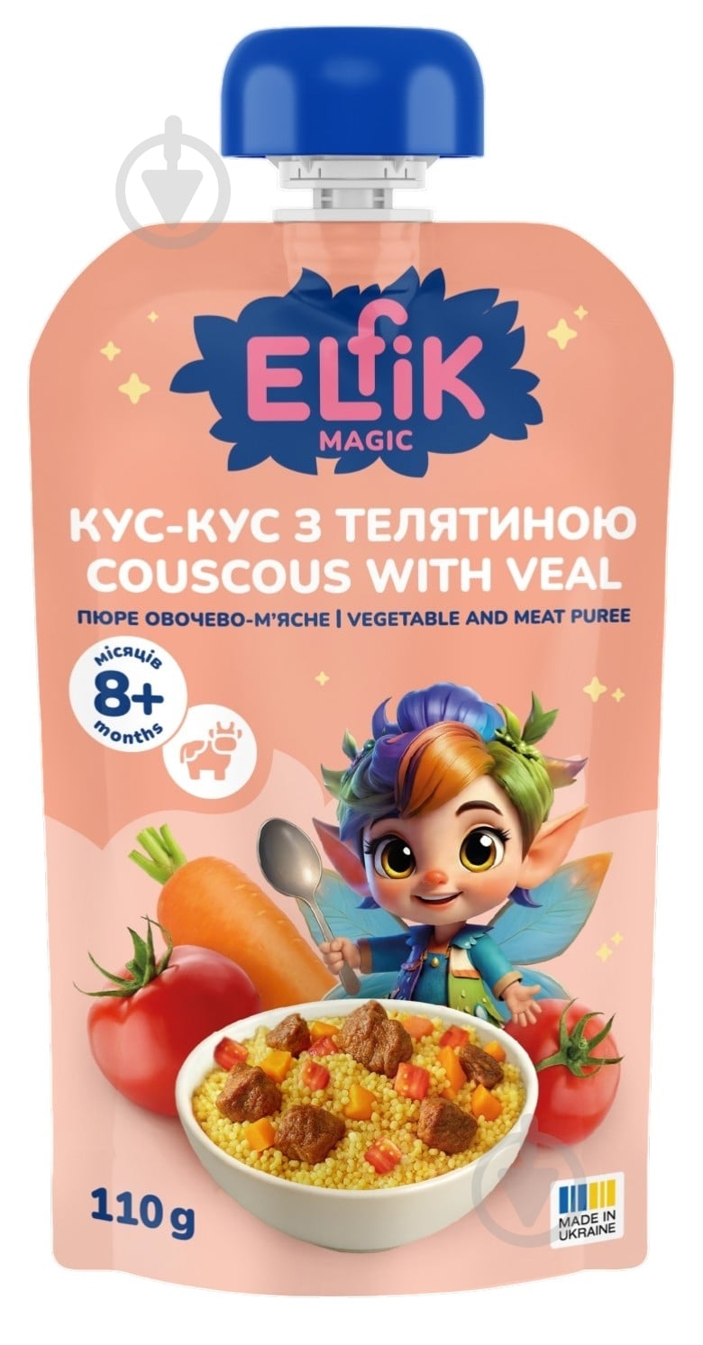 Крем-суп Elfik Magic Кус-кус с телятиной 110 г - фото 1