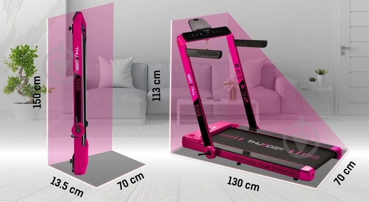 Беговая дорожка Thunder Race Pink - фото 4