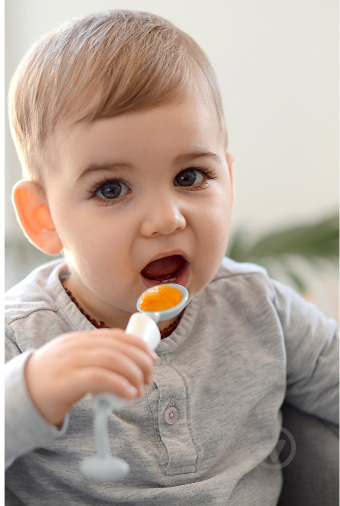 Ложка Beaba 360 серый (913569) - фото 2 Ложка Beaba 360 серый (913569) - фото 2