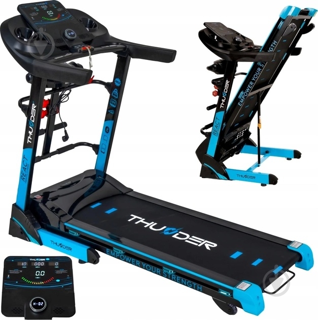 Бігова доріжка Thunder React-DS Black - фото 5