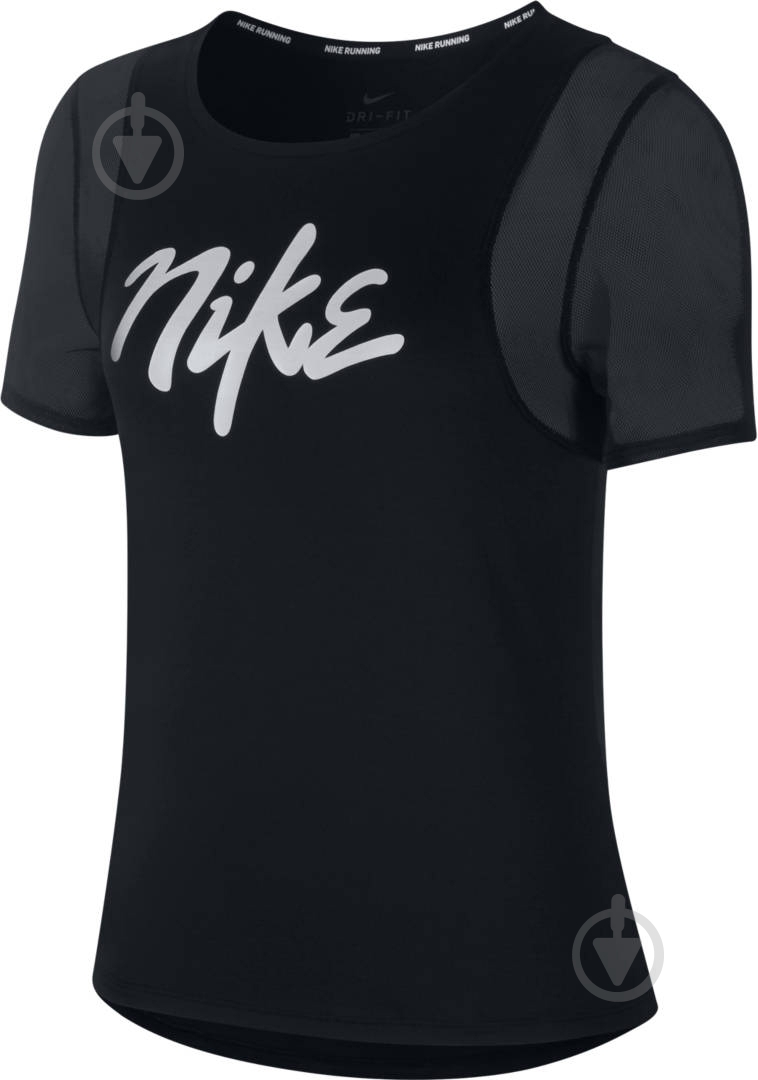 Футболка Nike W NK SS RUNWAY CJ2185-010 р.XS черный - фото 1