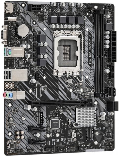 Материнская плата ASRock H610M-HDV (Socket 1700, Intel H610, micro ATX) - фото 2