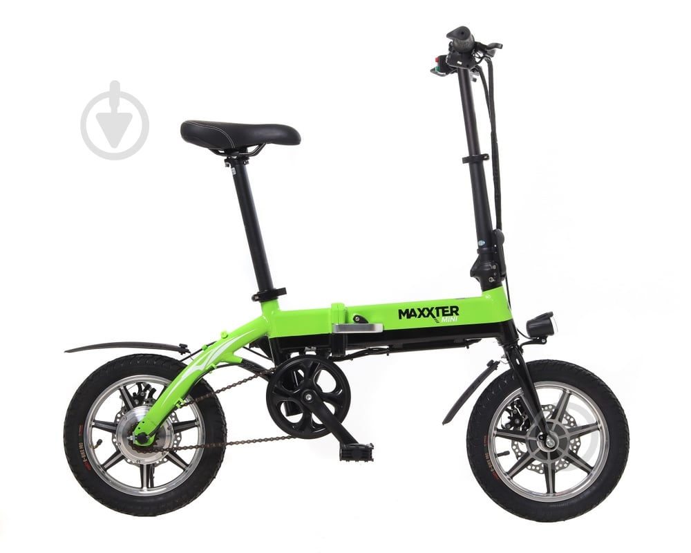 Електровелосипед Maxxter Mini black/green - фото 1 Електровелосипед Maxxter Mini black/green - фото 1