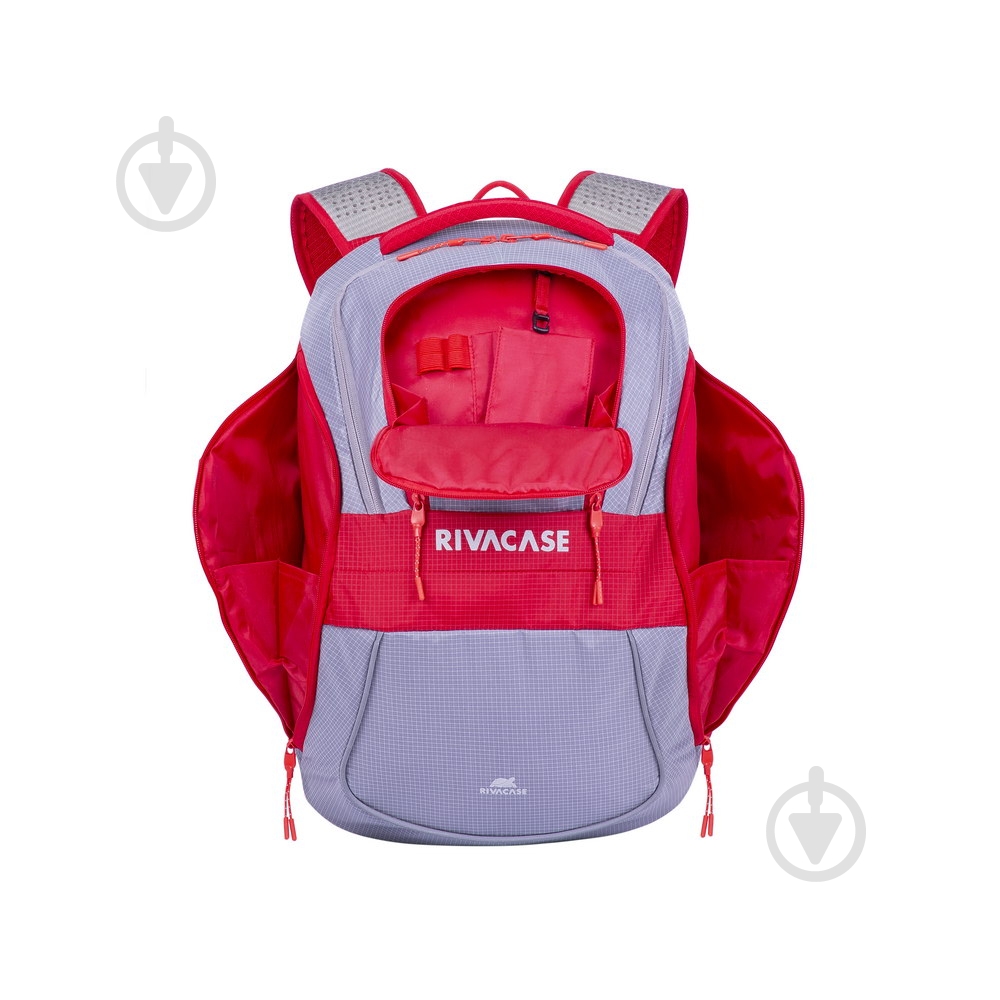 Рюкзак для ноутбука RivaCase 15.6" (5225 (Grey/red)) - фото 3