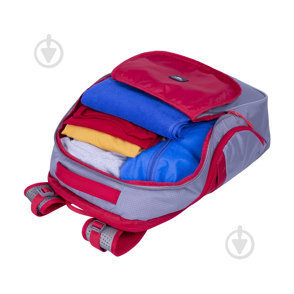 Рюкзак для ноутбука RivaCase 17.3" (5265 (Grey/red)) - фото 7
