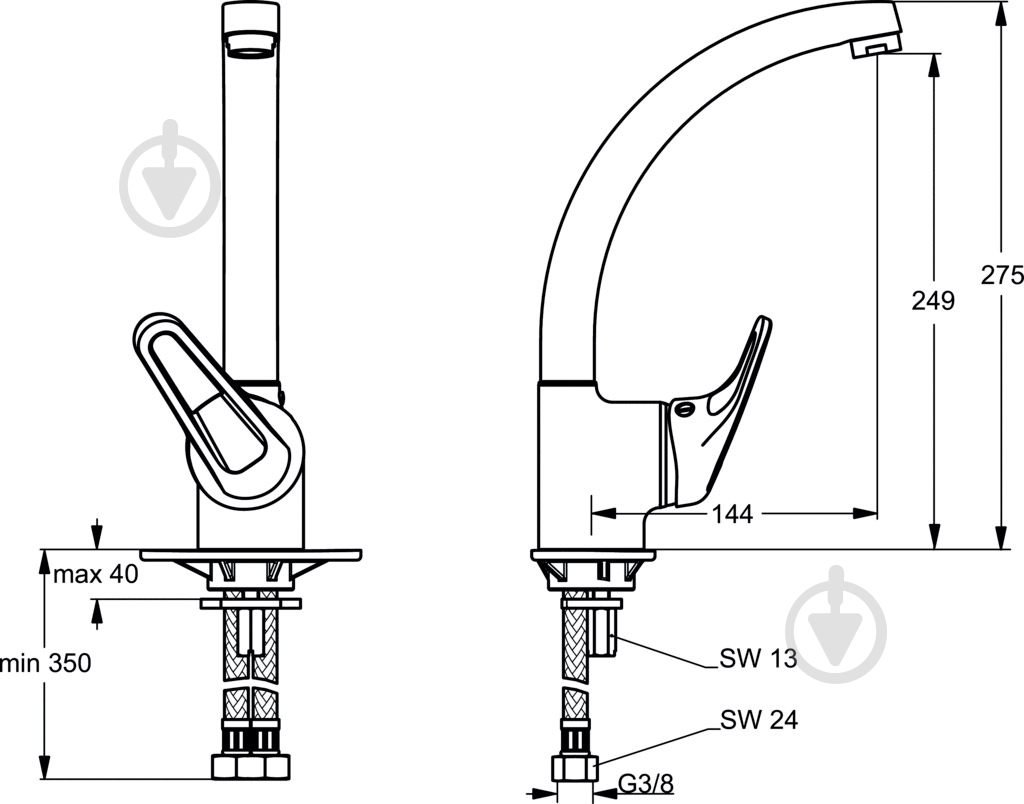 Змішувач для кухні Vidima Seva-M B1810AA - фото 3