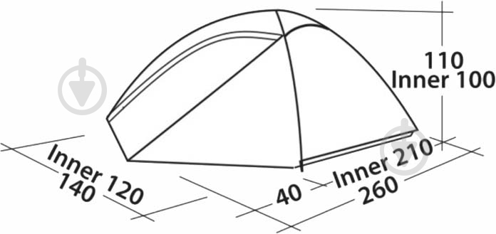 Палатка туристическая Easy Camp Meteor 200 Teal Green 120357 - фото 3