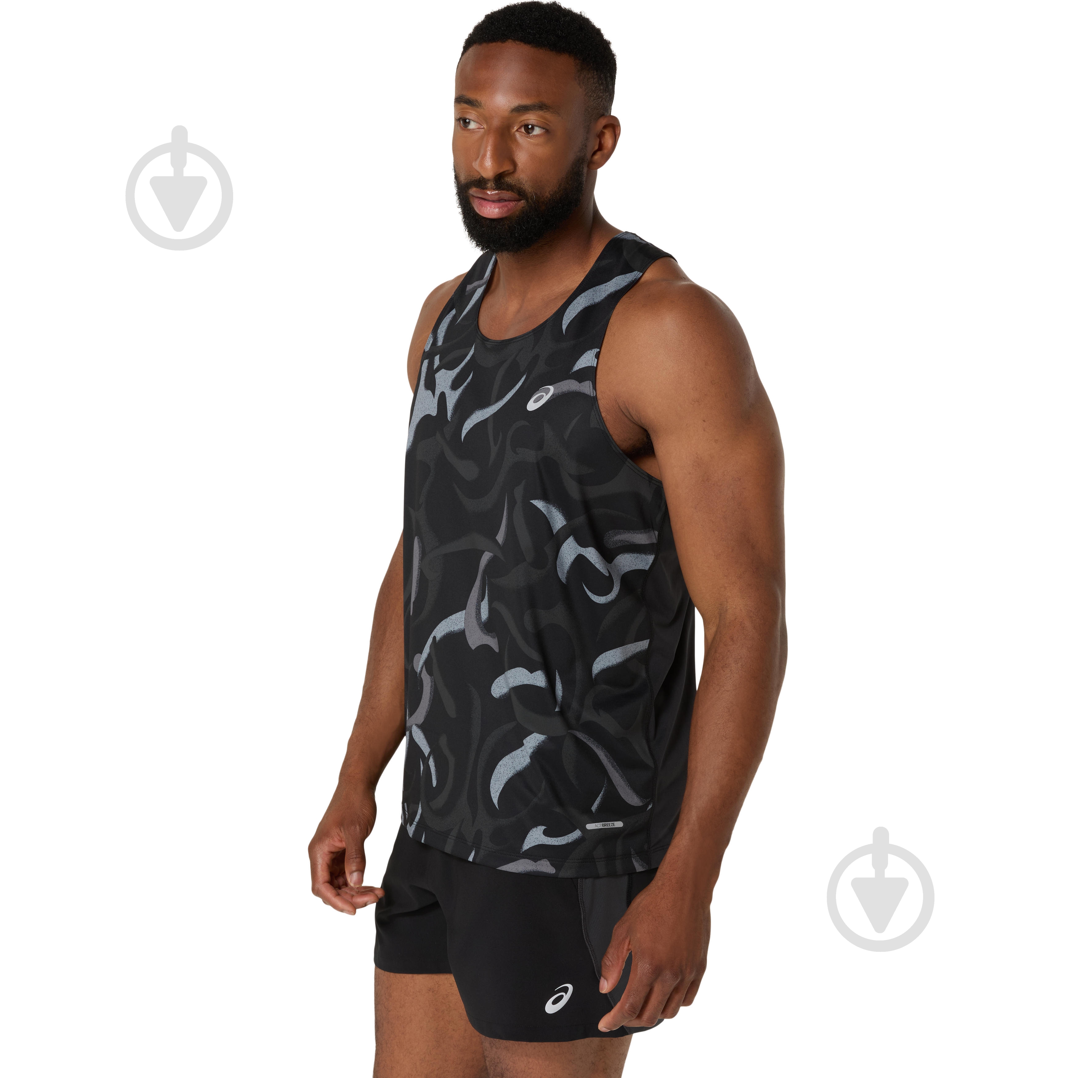 Майка Asics ROAD ALL OVER PRINT SINGLET 2011D091-001 р.2XL черный - фото 3