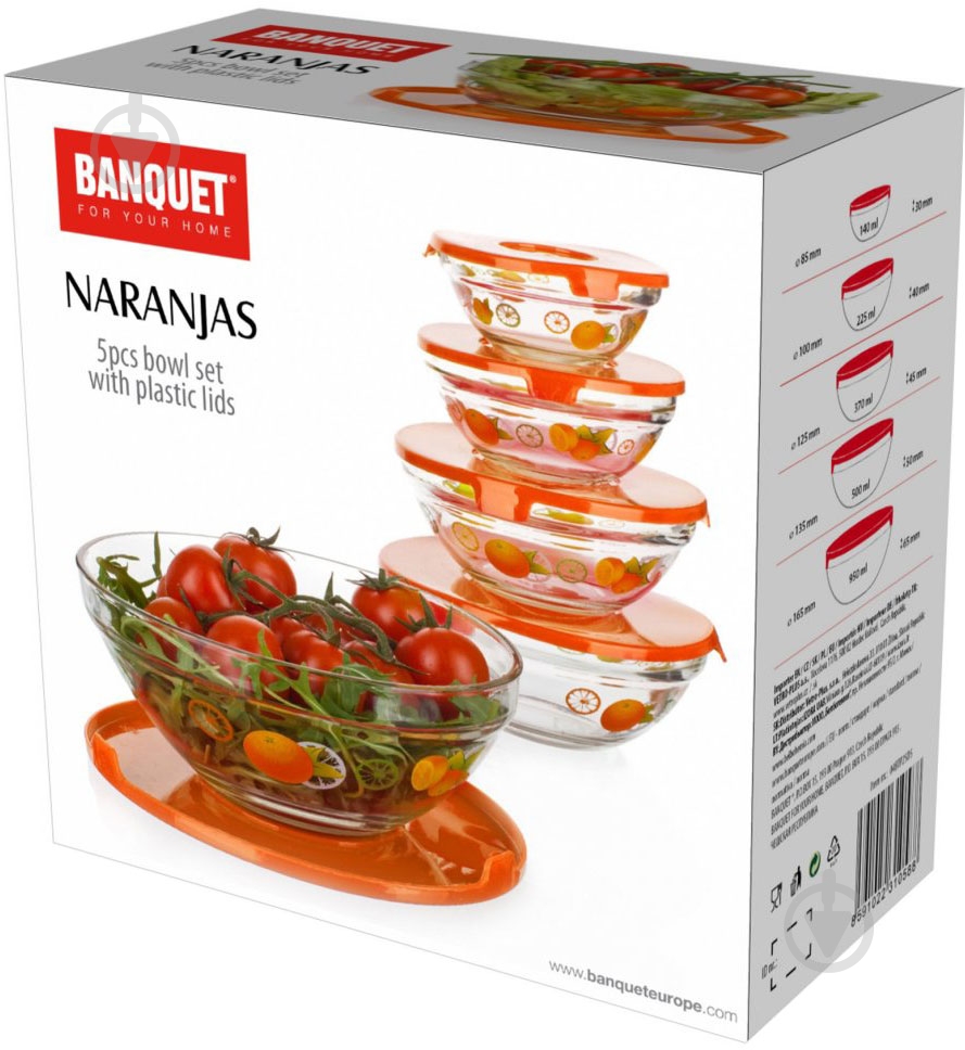 Набор контейнеров Banquet Naranjas 5 шт. 04BTP25D5 - фото 2