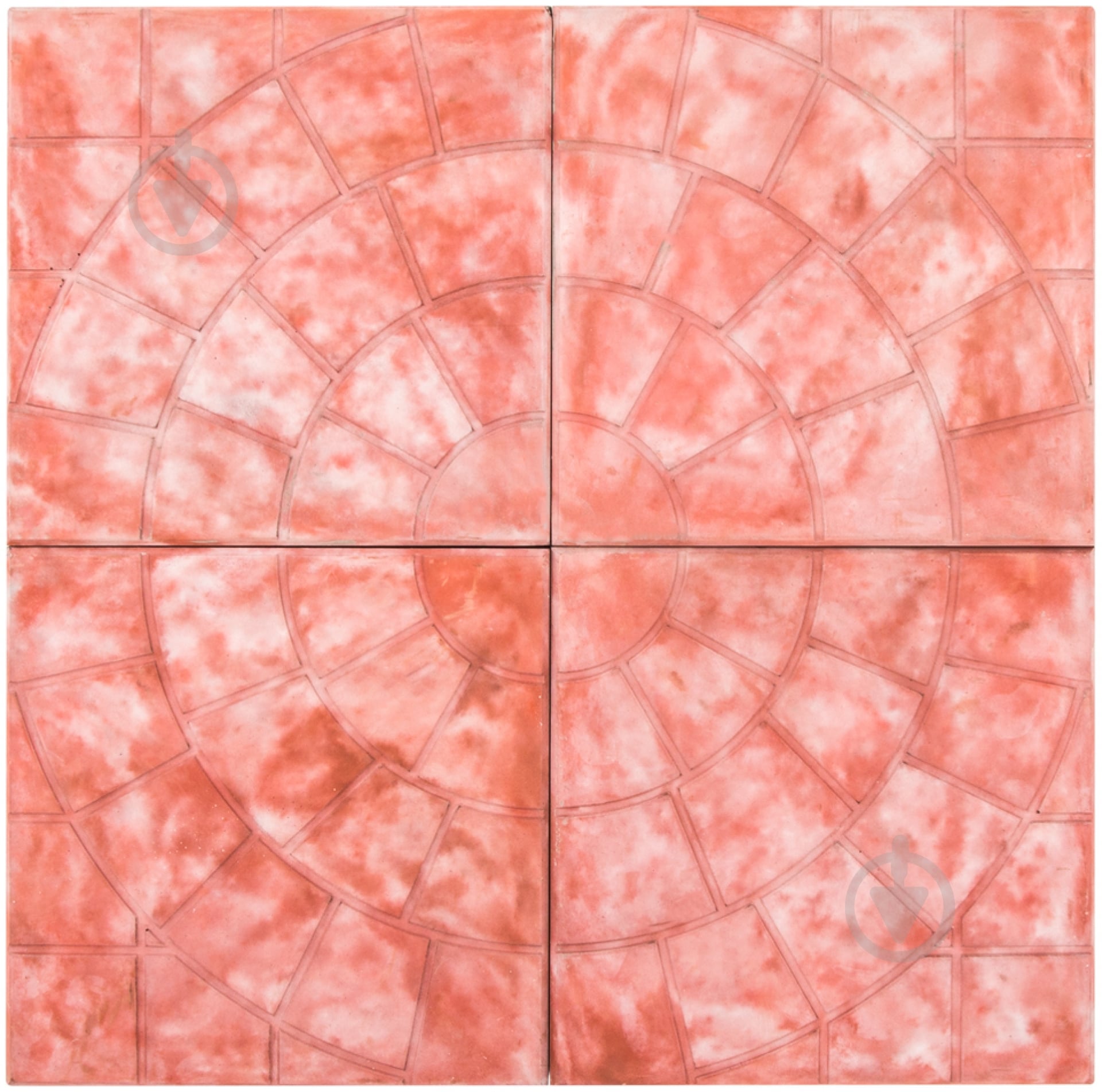 Тротуарная плитка Гранплит Люк гранит 300x300 мм красный - фото 1