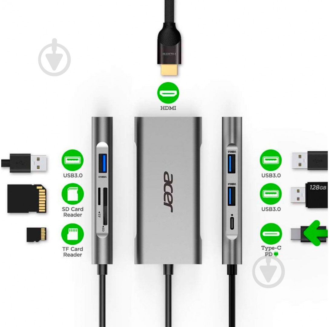 Док-станция Acer silver (HP.DSCAB.009) - фото 3