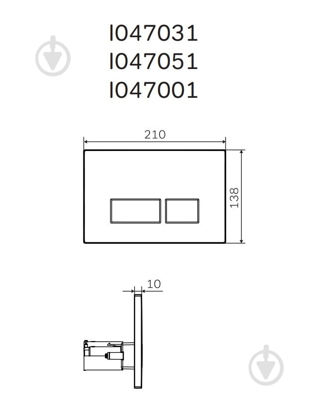 Кнопка смыва AM.PM PRO S I047051 - фото 2