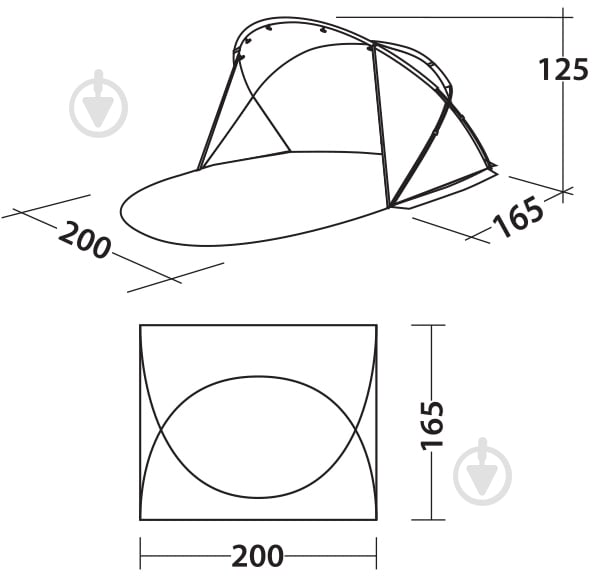 Палатка пляжная Easy Camp Shell 50 Ocean Blue 120366 - фото 4