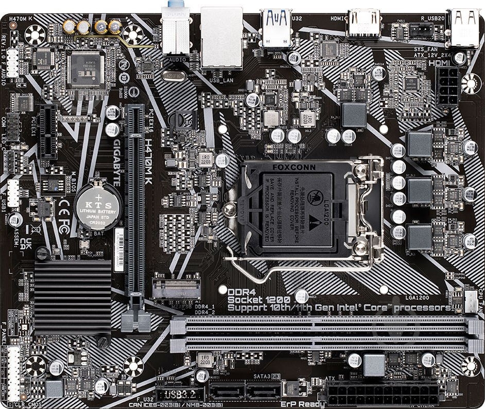 Материнская плата Gigabyte H470M K (Socket 1200, Intel H470, micro ATX) - фото 4