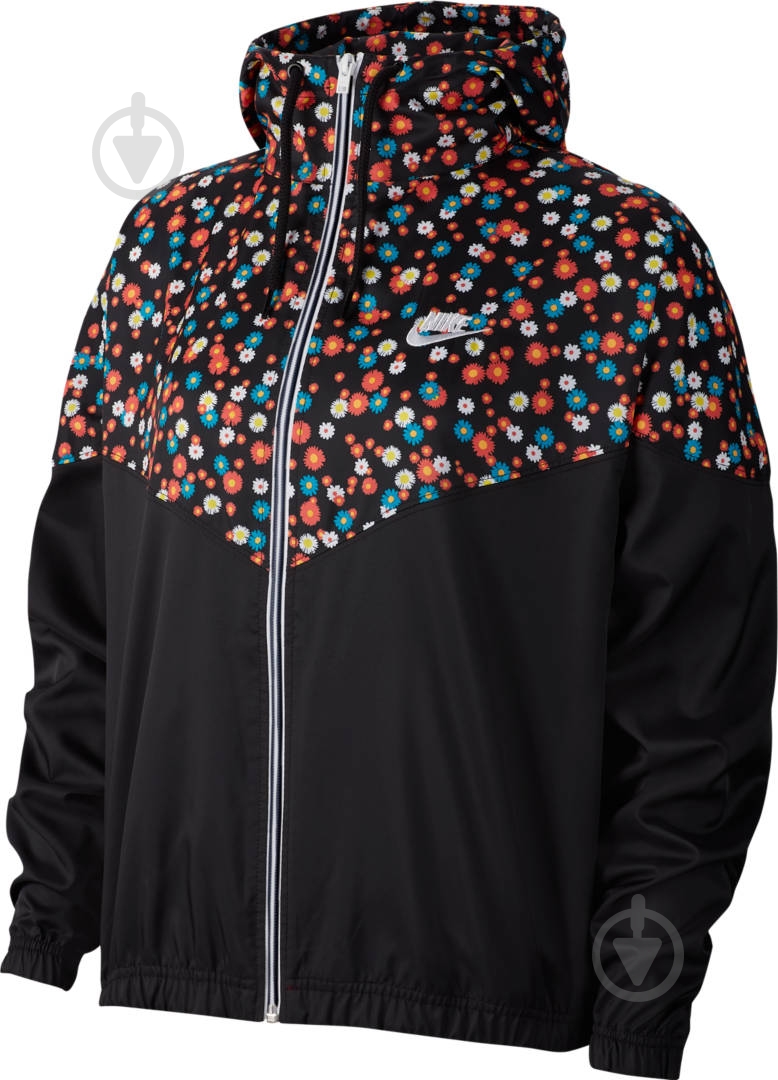 Джемпер Nike W NSW HRTG JKT WVN FLORAL CJ2471-010 р. XL черный - фото 1