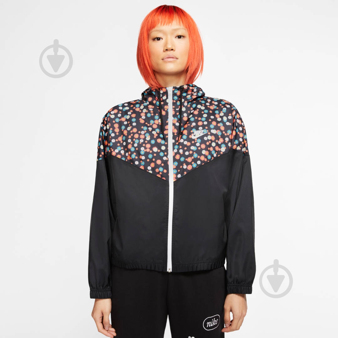 Джемпер Nike W NSW HRTG JKT WVN FLORAL CJ2471-010 р. XL черный - фото 4