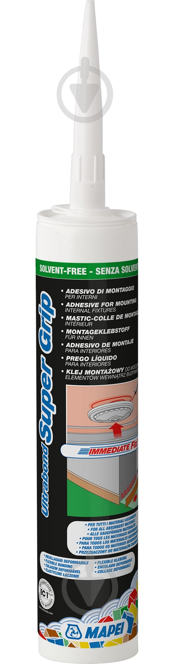 Клей-герметик Mapei Ultrabond Super Grip 310 мл белый - фото 1