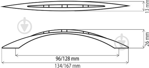 Мебельная ручка скоба DC D-663 G5 96 мм матовый никель - фото 2