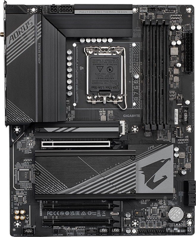 Материнская плата Gigabyte B760 AORUS ELITE (Socket 1700, Intel B760, ATX) - фото 1