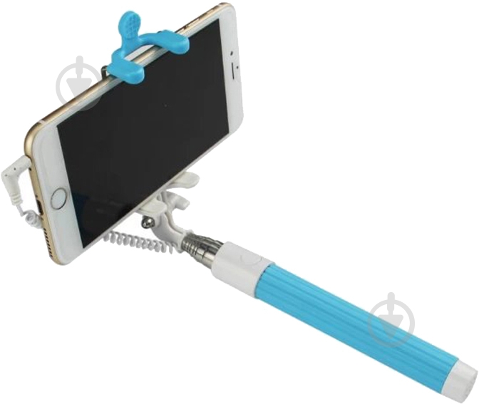 Селфі-монопод UFT  UFT 2G MINI зі шнуром Light Blue UFT2Glb - фото 1