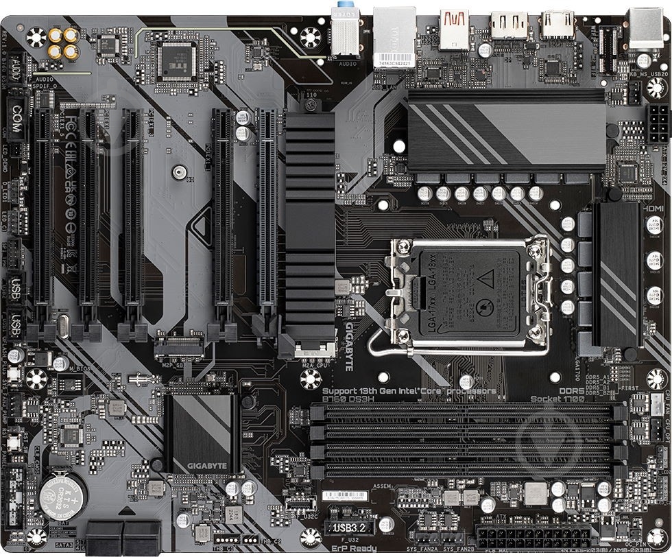 Материнская плата Gigabyte B760 DS3H (Socket 1700, Intel B760, ATX) - фото 5 Материнская плата Gigabyte B760 DS3H (Socket 1700, Intel B760, ATX) - фото 5