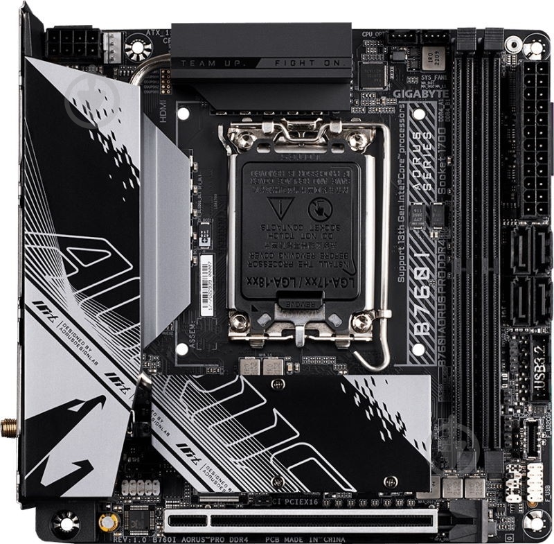 Материнская плата Gigabyte B760I AORUS PRO DDR4 (Socket 1700, Intel B760, mini ITX) - фото 2