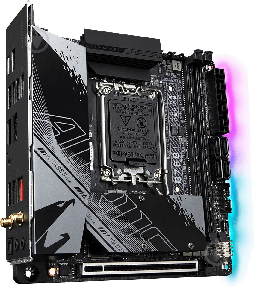 Материнская плата Gigabyte B760I AORUS PRO DDR4 (Socket 1700, Intel B760, mini ITX) - фото 4