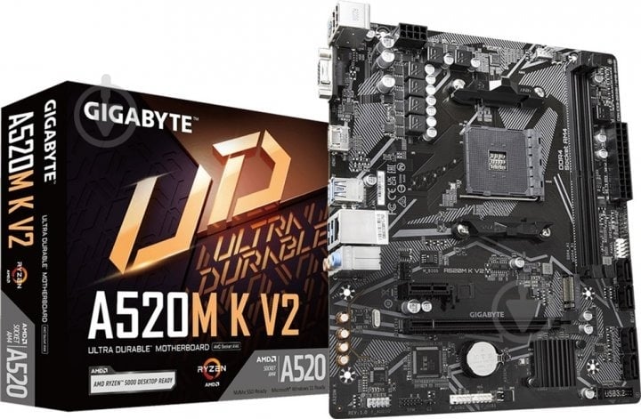 Материнська плата Gigabyte A520M K V2 (Socket AM4, AMD A520, micro ATX) - фото 4