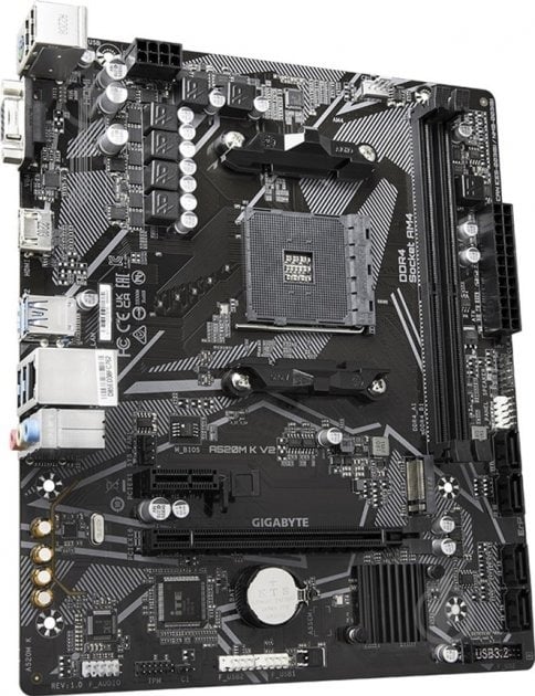 Материнська плата Gigabyte A520M K V2 (Socket AM4, AMD A520, micro ATX) - фото 2