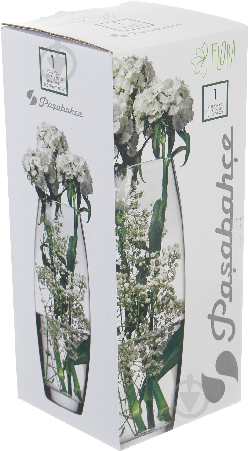 Ваза стеклянная прозрачная Flora 43966 Pasabahce 26 см - фото 2