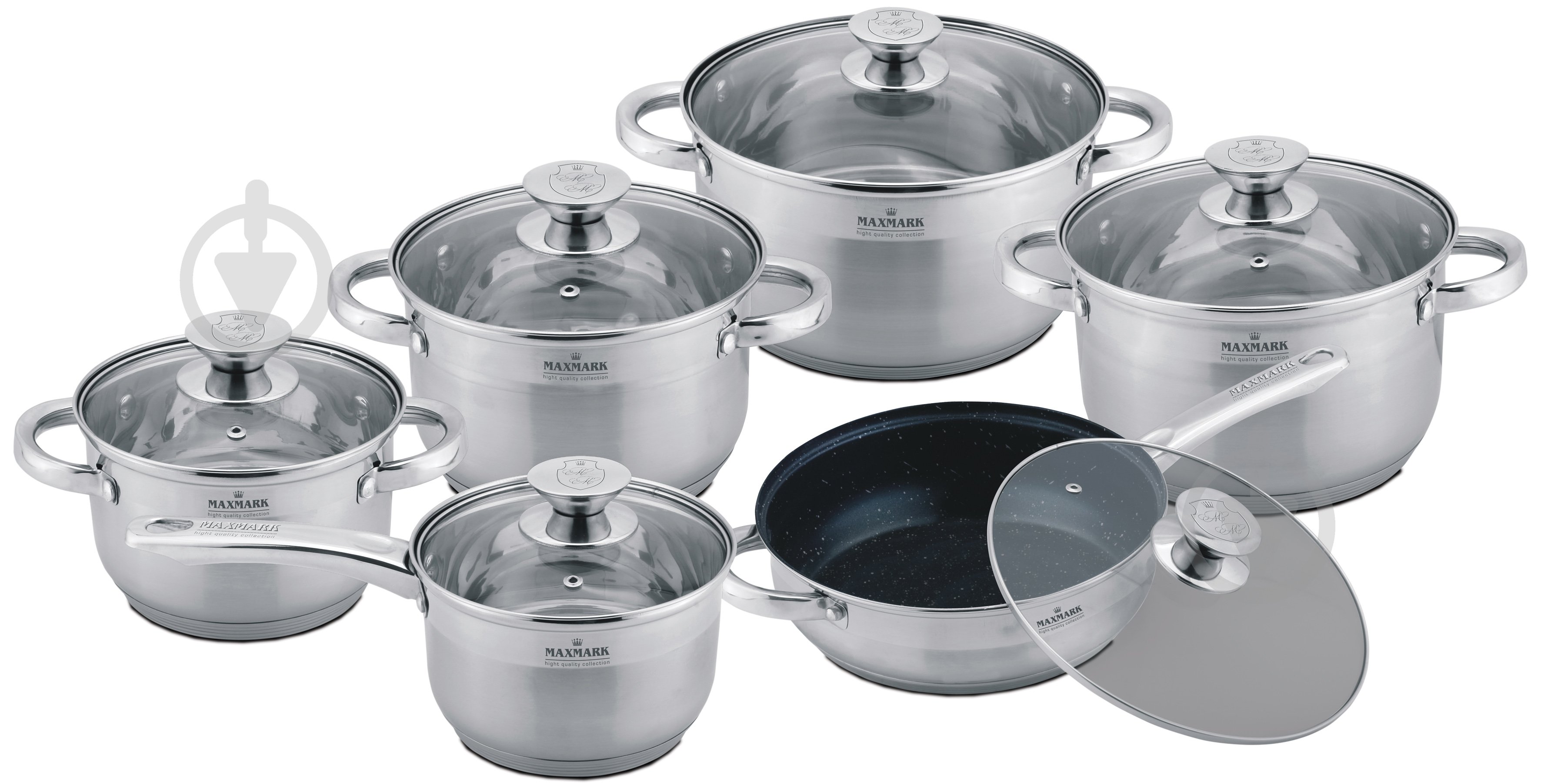 Набор посуды Maxmark 12 предметов MK-3512А - фото 1 Набор посуды Maxmark 12 предметов MK-3512А - фото 1