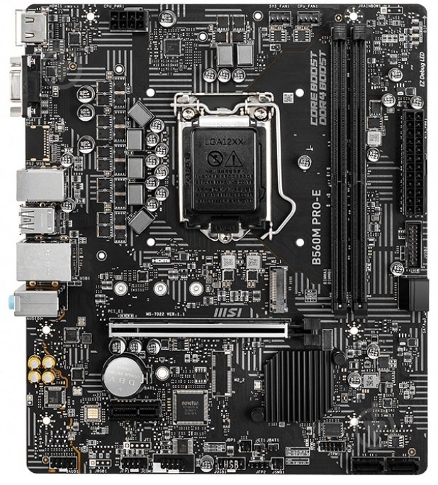 Материнская плата MSI 911-7D22-001 (Socket 1200, Intel B560, micro ATX) - фото 1 Материнская плата MSI 911-7D22-001 (Socket 1200, Intel B560, micro ATX) - фото 1