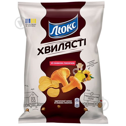 ブリス アスナロ　400g、520g、550g 40cm ロングジグ ᐉ Чипси Люкс зі смаком лисичок Хвилясті м/у 125г • Краща ціна в