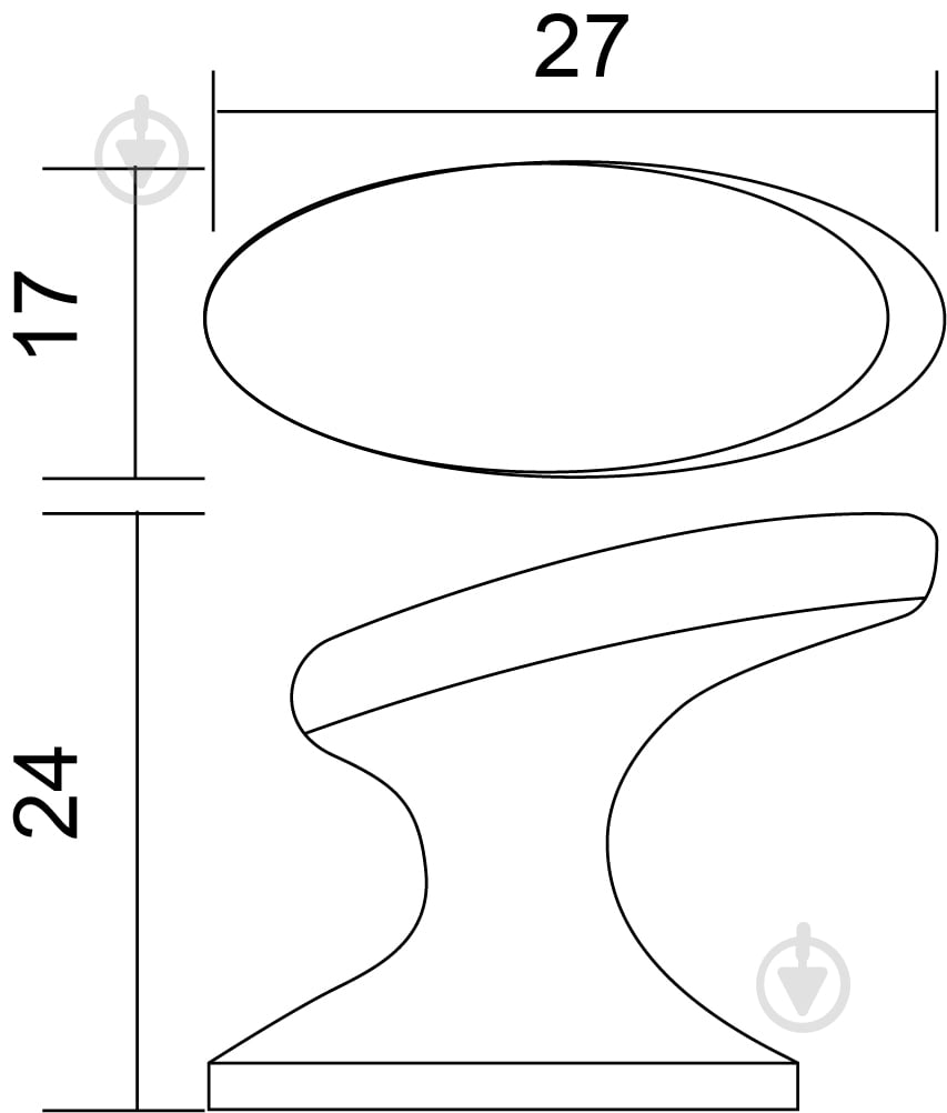 Мебельная ручка кнопка DC DG 07 G5 матовый никель - фото 2