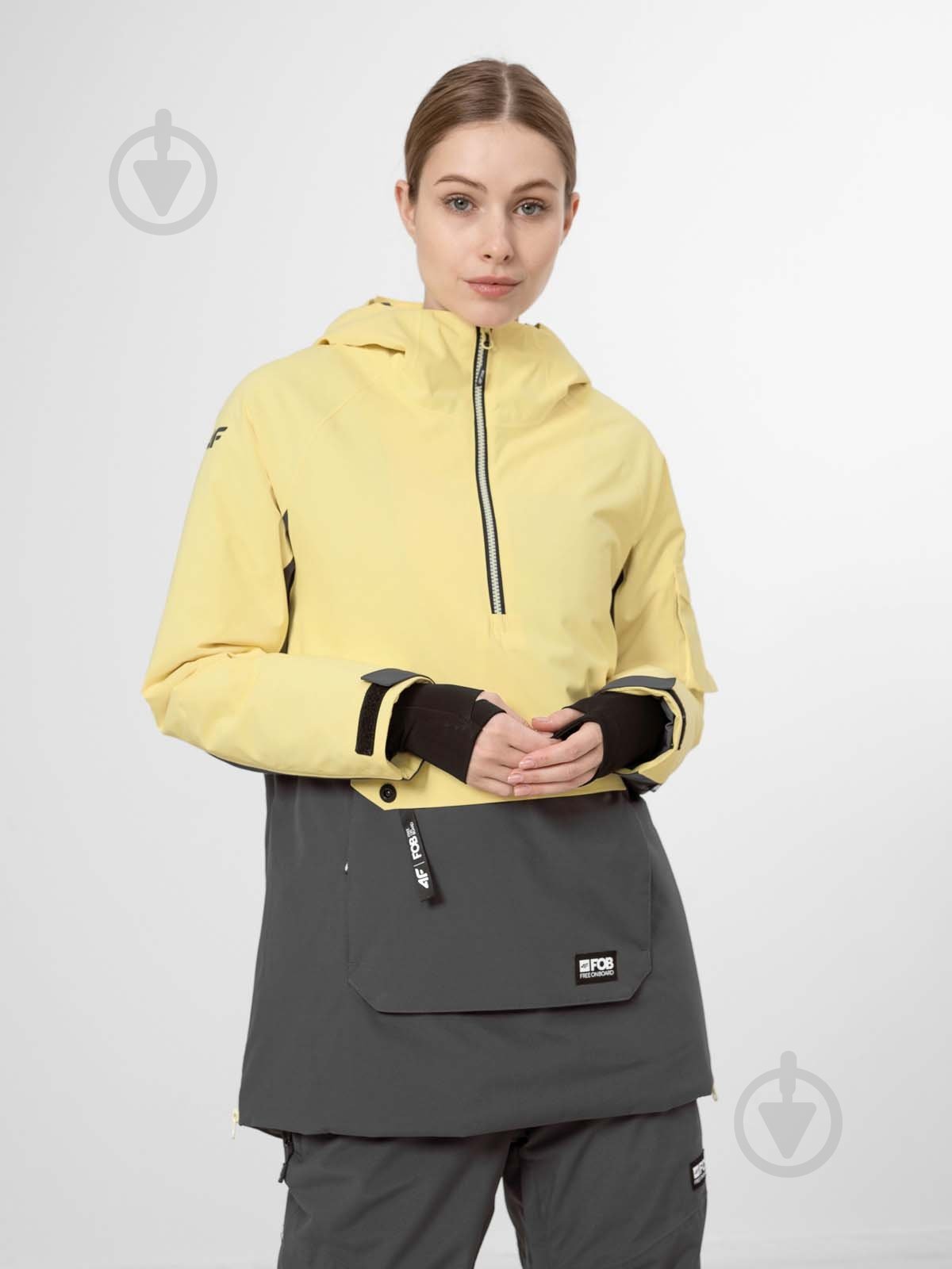 Анорак женский демисезонный 4F WOSNOWBOARD JACKET KUDS003 H4Z22-KUDS003-73S р.XL желтый - фото 1