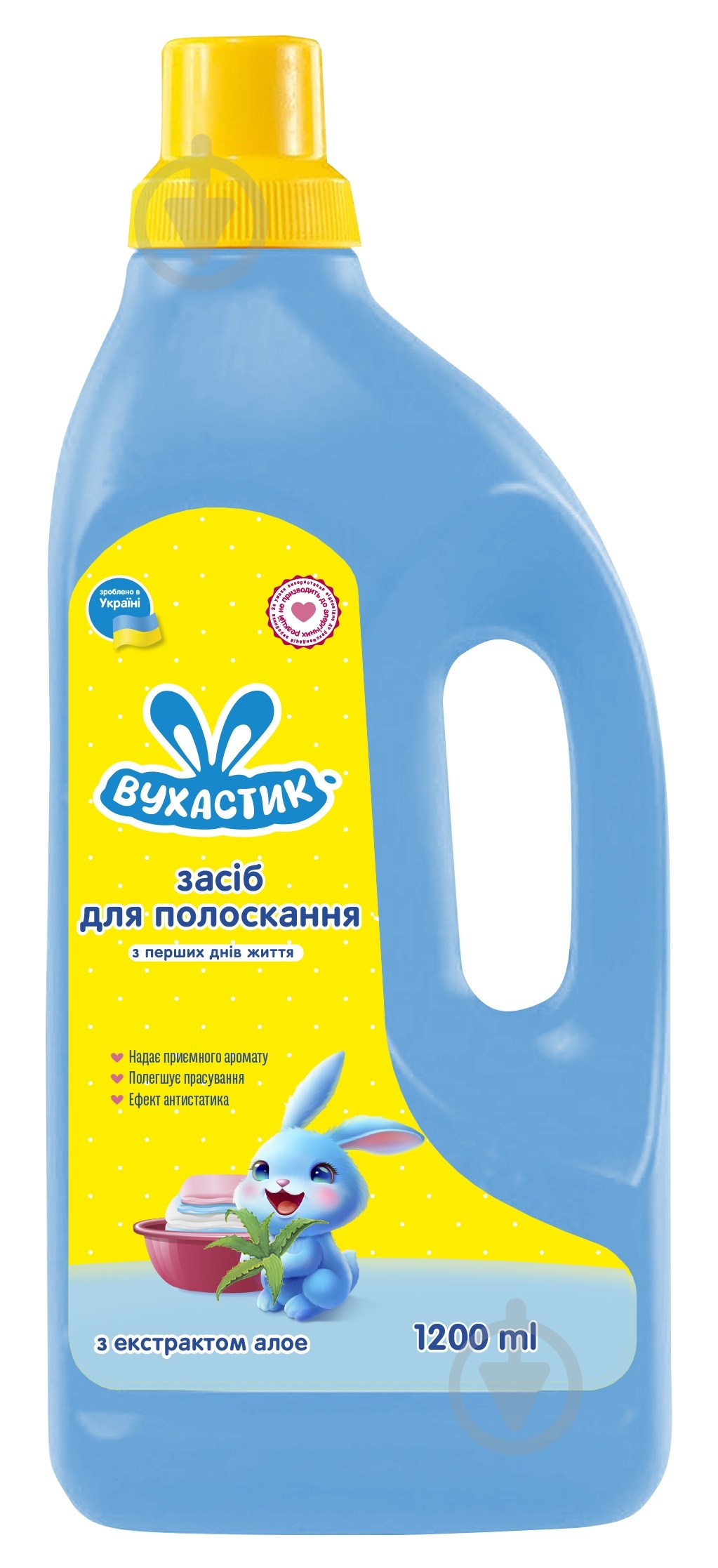 Кондиціонер-ополіскувач ВУХАСТИК з екстрактом алое 1,2 л - фото 1