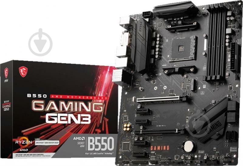 Материнська плата MSI B550 GAMING GEN3 (Socket AM4, AMD B550, ATX) - фото 4 Материнська плата MSI B550 GAMING GEN3 (Socket AM4, AMD B550, ATX) - фото 4