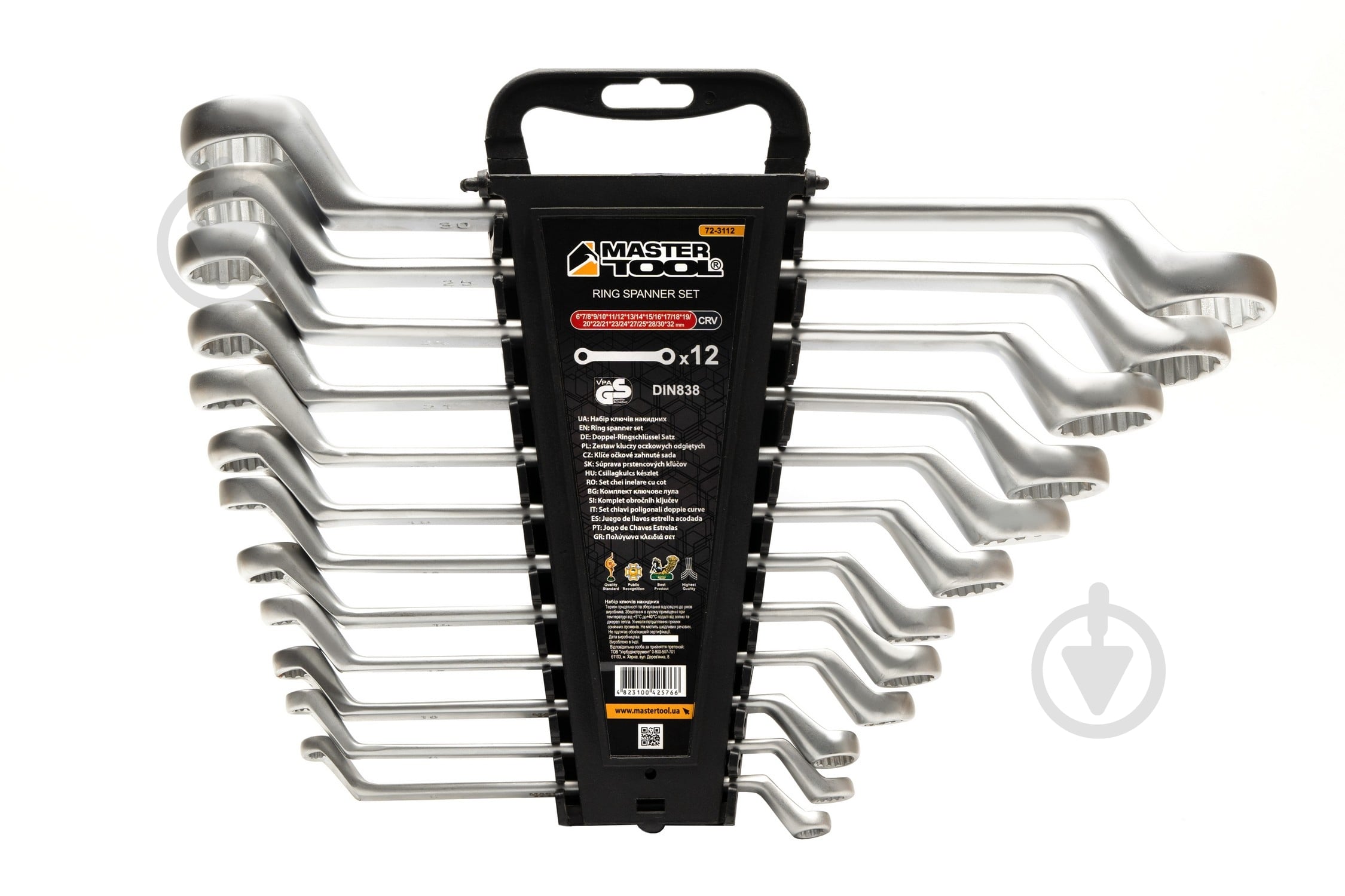 Набор ключей накидных MasterTool 12 шт. 72-3112 - фото 1