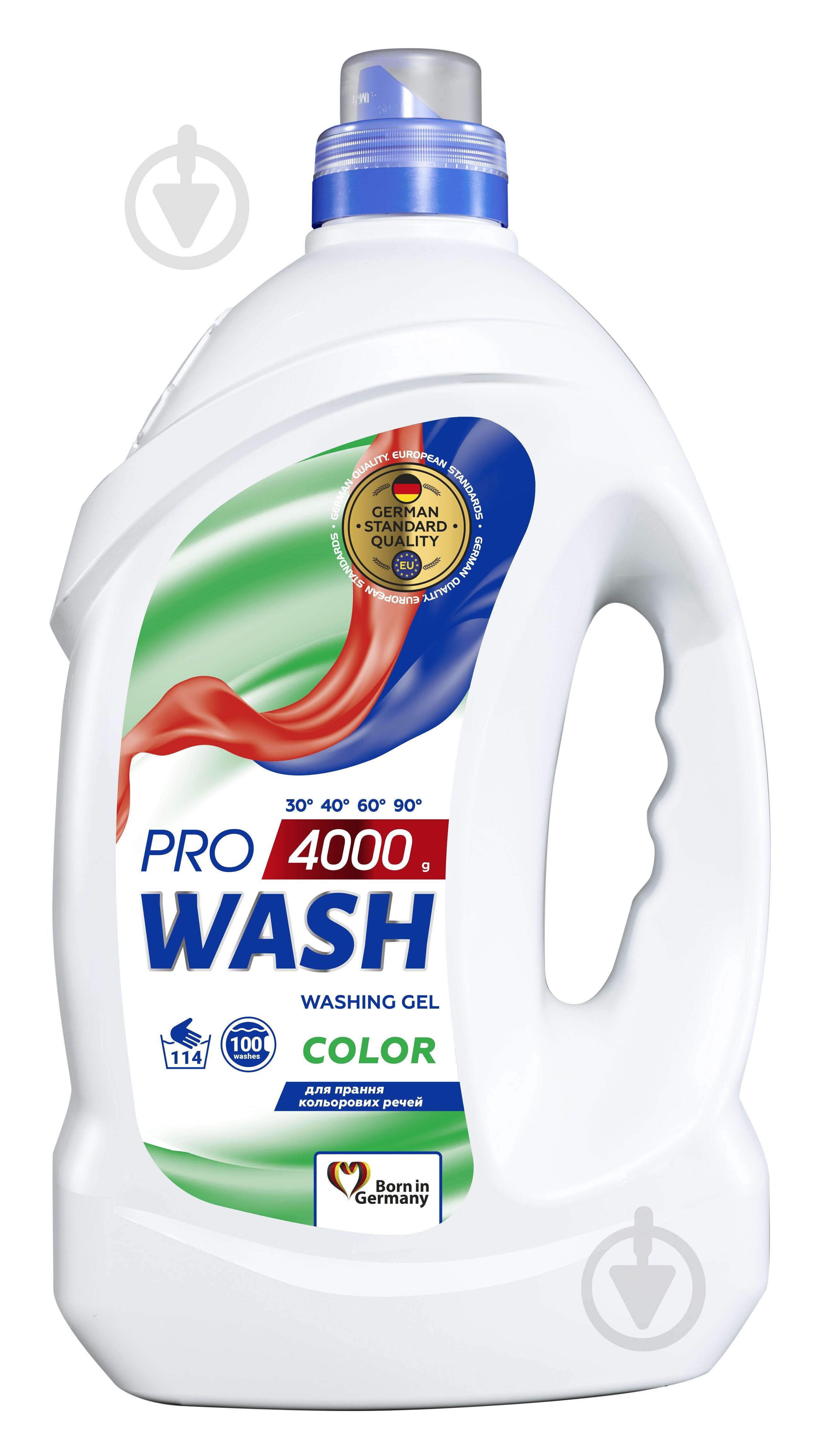 Гель для прання для машинного та ручного прання Pro Wash Color для кольорових речей 4 кг — фото 1