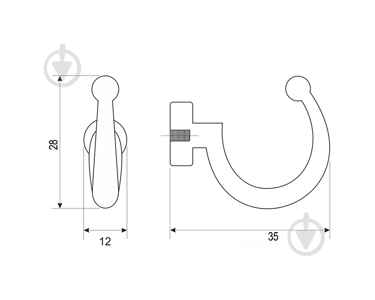 Крючок мебельный DC DW 11 G2 - фото 4 Крючок мебельный DC DW 11 G2 - фото 4