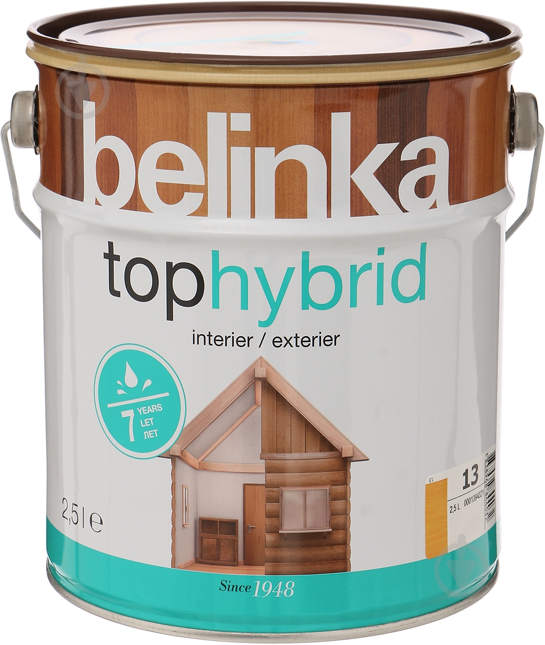 Лазурь Belinka Tophybrid №13 сосна шелковистый глянец 2,5 л - фото 2