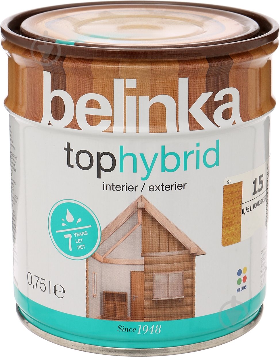 Лазурь Belinka Tophybrid №15 дуб шелковистый глянец 0,75 л - фото 2