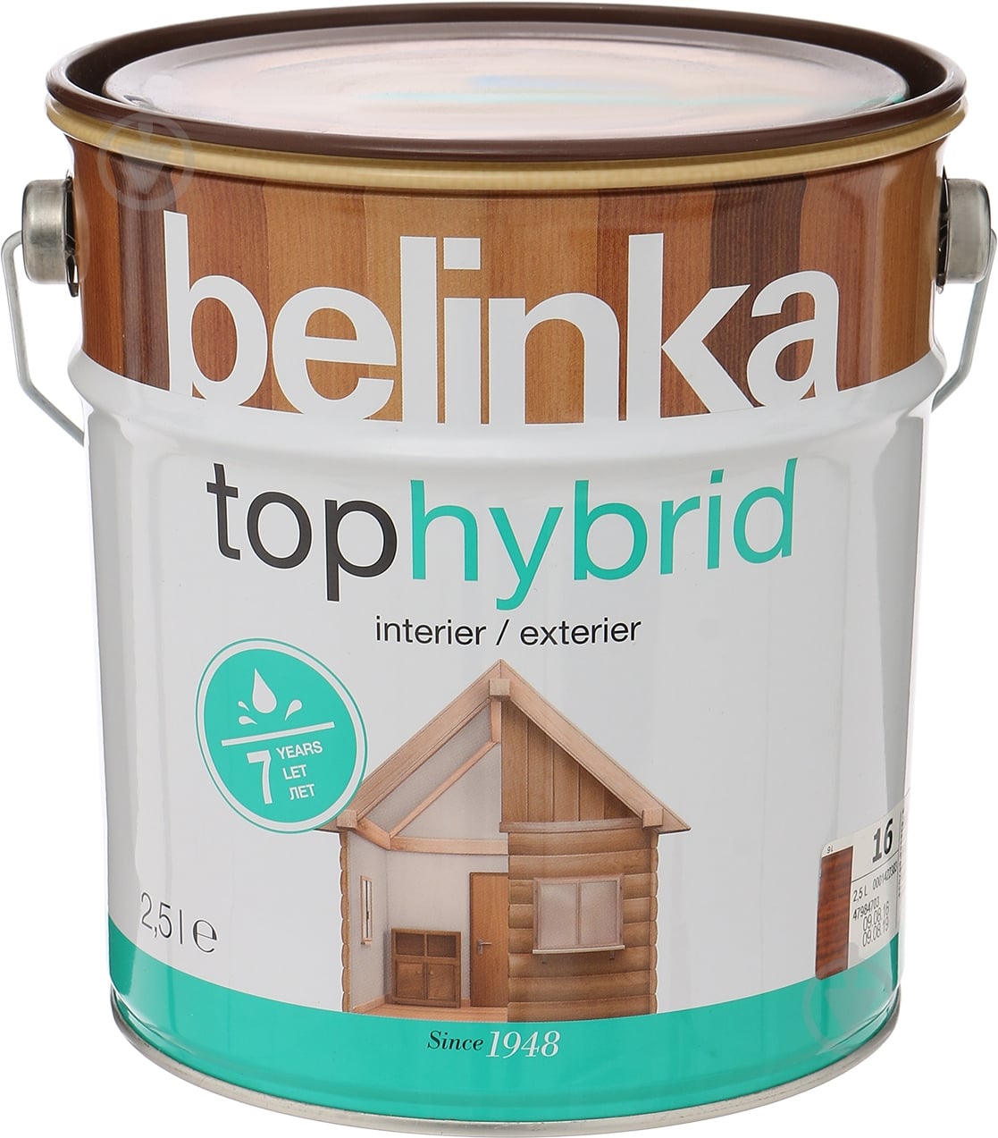 Лазурь Belinka Tophybrid №16 орех шелковистый глянец 2,5 л - фото 2