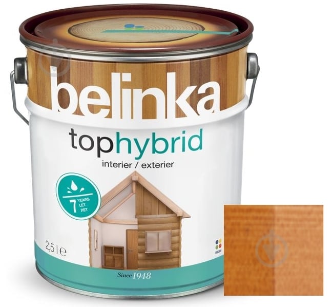 Лазурь Belinka Tophybrid №16 орех шелковистый глянец 2,5 л - фото 1