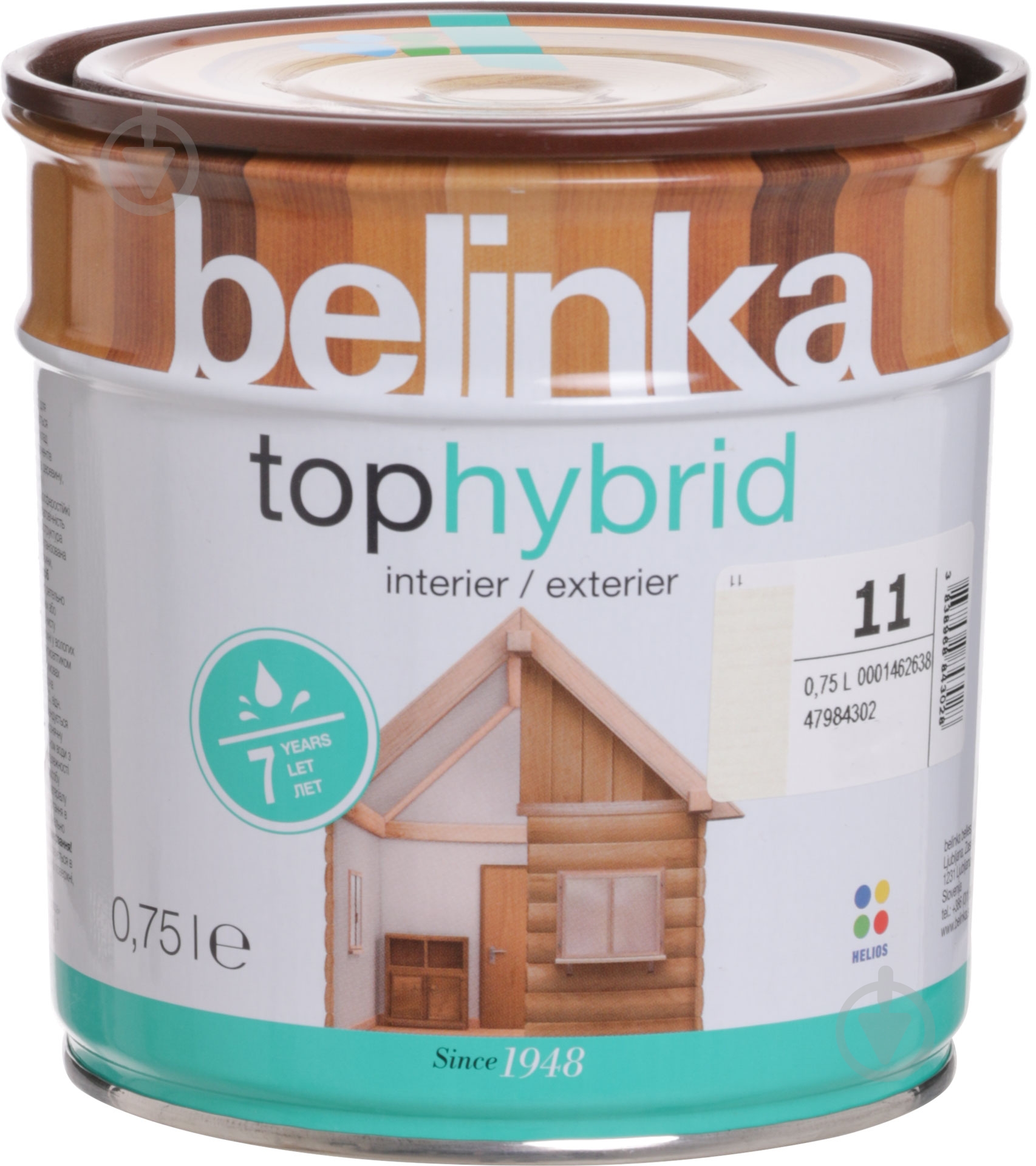 Лазурь Belinka Tophybrid №17 тик шелковистый глянец 0,75 л - фото 2